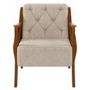 Ver imagem 5 de Kit Namoradeira 135cm e 2 Poltronas Decorativas Capitonê Lapa M22 PU Camel/Linho Cru - Mpozenato