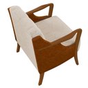 Ver imagem 7 de Kit Namoradeira 135cm e 2 Poltronas Decorativas Capitonê Lapa M22 PU Camel/Linho Cru - Mpozenato