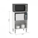 Ver imagem 4 de Balcão de Cozinha para Forno e Micro-Ondas 2 Portas 