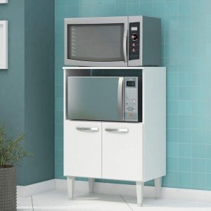 Balcão de Cozinha para Forno e Micro-Ondas 2 Portas 