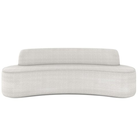 Sofá 4 Lugares Curvo Sala de Estar Living Cancún D02 Bouclê Cru 260cm A-445 - Lyam Decor
