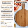 Tábua Servir Pizza Petiscos Madeira Premium Eucalipto 35 Cm - 5