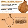 Tábua Servir Pizza Petiscos Madeira Premium Eucalipto 35 Cm - 4