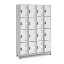 Armário Multiuso de Aço 16 Portas Vários Ambientes Guarda Volumes Cor:verde - 3