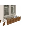 Ver imagem 4 de Cristaleira Sala Jantar Marsala C/ 2 Portas C/ Vídro e 1 Gaveta 70cm Nature/off White - Linea