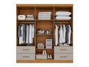 Ver imagem 6 de Guarda-Roupa Casal Modulado Canto com Espelho 11 Portas 4 Gavetas Multimóveis Cinamomo/Off White