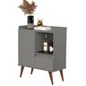 Buffet Status Retro 2 Portas Com Pés Palito - Cinza - Pro Decor - 1