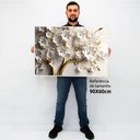 Ver imagem 2 de Quadro Decorativo Floral Luxo Primavera Branca em Moldura Caixa Tacolado Moldura Caixa 3cm Madeira C