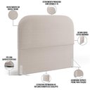 Ver imagem 4 de Cabeceira Cama Box Queen 160cm Orgânica Lanna W01 Bouclê Creme - Lyam Decor
