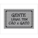 Ver imagem 2 de Tapete Capacho Gente Legal Tem Cão e Gato