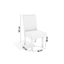 Ver imagem 3 de Conjunto: Mesa Sala Jantar Lótus Tampo Madeirado C/ Vidro 80x120cm e 4 Cadeiras 2cad129 Nogueira/