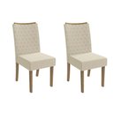 Ver imagem 7 de Conjunto: Mesa Sala Jantar Lótus Tampo Madeirado C/ Vidro 80x120cm e 4 Cadeiras 2cad129 Nogueira/