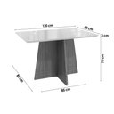 Ver imagem 4 de Conjunto: Mesa Sala Jantar Lótus Tampo Madeirado C/ Vidro 80x120cm e 4 Cadeiras 2cad129 Nogueira/