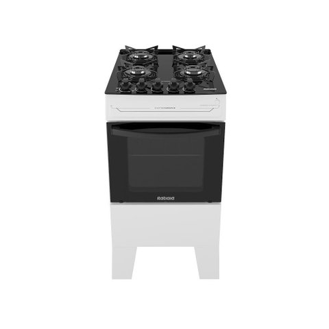 Fogão 4 Bocas a Gás Itatiaia Electra Glass Plus Mesa de Vidro e Acendimento Automático Cor Branco