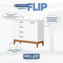 Ver imagem 6 de Cômoda Sapateira para Quarto de Bebê Flip Branco/Fosco