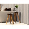 Mesa de Centro Redonda para Sala Sofa Decoração Moveis Off White - 5