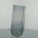 Ver imagem 4 de Vaso Decorativo de Vidro Fumê 28x10x10cm Enfeite Sala Mesa Estante Aparador