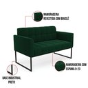Ver imagem 7 de Sofá Namoradeira 2 Lugares Industrial Preto Elisa Bouclê Verde D03 - D'Rossi