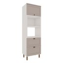 Ver imagem 5 de Cozinha Completa Modulada 5 Peças 100% MDF Iluminata Cinza/Branco/Fendi