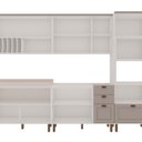 Ver imagem 4 de Cozinha Completa Modulada 5 Peças 100% MDF Iluminata Cinza/Branco/Fendi