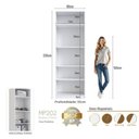 Ver mais imagens de Guarda Roupa Modulado 100% MDF 3 Peças com Mesa de Cabeceira Esquerda 4 Portas e 2 Gavetas Integrato