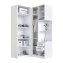 Ver imagem 4 de Guarda Roupa Modulado 100% MDF 3 Peças com Mesa de Cabeceira Esquerda 4 Portas e 2 Gavetas Integrato