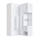 Ver imagem 2 de Guarda Roupa Modulado 100% MDF 3 Peças com Mesa de Cabeceira Esquerda 4 Portas e 2 Gavetas Integrato
