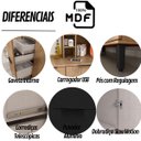 Ver imagem 5 de Cozinha Modulada Completa MDF 6 Peças Lombardia com Portas de Vidro - cor Freijó Nero