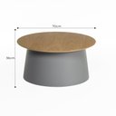 Ver imagem 2 de Mesa de Centro Natt com Tampo em Mdf Laminado 36 Cm X 70 Cm Cinza
