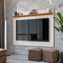 Ver imagem 7 de Painel para Tv até 50 Polegadas Bahamas 136cm - Via Nossa - Off White e Cedro