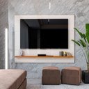 Ver imagem 6 de Painel para Tv até 50 Polegadas Bahamas 136cm - Via Nossa - Off White e Cedro