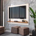 Ver imagem 1 de Painel para Tv até 50 Polegadas Bahamas 136cm - Via Nossa - Off White e Cedro