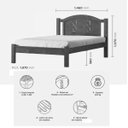 Ver imagem 3 de Cama de Casal 197cm X 146cm Freijó Grécia Madeira Pinus - Cavazotto