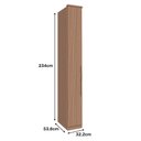 Ver imagem 4 de Guarda Roupa Modulado 1 Porta com Prateleiras 322mm Setiba Plus Carvalho/carvalho