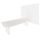 Ver imagem 3 de Mesa Escritório 2,70m 2 Cx de Tomada e Painel de Tv Duplo F5 Cor:branco