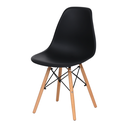 Ver imagem 2 de Conjunto Mesa Redonda Chanfrada Preta Eames 70cm com 4 Cadeiras Preta Eames Dsw - La Mobilia