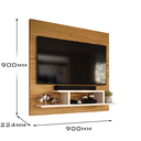 Ver imagem 3 de Painel para Tv Smart 32 Polegadas Reilly - Varias Cores Cor:nature / Freijó