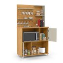 Ver imagem 4 de armario para cantinho do cafe com espaço para microondas cafeteira 2 portas patrimar