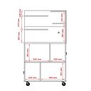 Ver imagem 7 de armario para cantinho do cafe com espaço para microondas cafeteira 2 portas patrimar