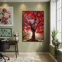 Ver imagem 2 de Quadro Decorativo Árvore Coração 70x50cm Mold Preta