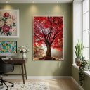 Ver imagem 1 de Quadro Decorativo Árvore Coração 70x50cm Mold Preta
