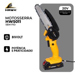Motosserra Elétrica  Sem Fio Bateria 20v Mini Motoserra15cm com Maleta de Acessórios - 5