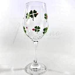 02und Taça de Vidro - Trevo e Corações Elegance Personalizada - 2
