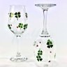 02und Taça de Vidro - Trevo e Corações Elegance Personalizada - 3