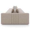 Ver imagem 3 de Sofá Ilha e Puff Sala Living 505cm Siesta M22 Veludo Bege - Mpozenato