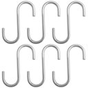 Ver imagem 1 de Kit 6 Ganchos Tipo S Multiuso Cromado 2cm Schimitt para Barra de Utensílios Toalha