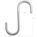 Ver imagem 6 de Kit 6 Ganchos Tipo S Multiuso Cromado 2cm Schimitt para Barra de Utensílios Toalha