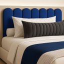 Ver imagem 4 de Cabeceira Nuvem Estofada Casal 7 Placas Suede Macio 45x20cm:azul Marinho