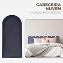 Ver imagem 2 de Cabeceira Nuvem Estofada Casal 7 Placas Suede Macio 45x20cm:azul Marinho