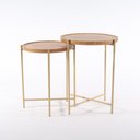 Ver imagem 4 de Mesa Lateral Gold 39,5 Cm X 50 Cm Tauari/dourado